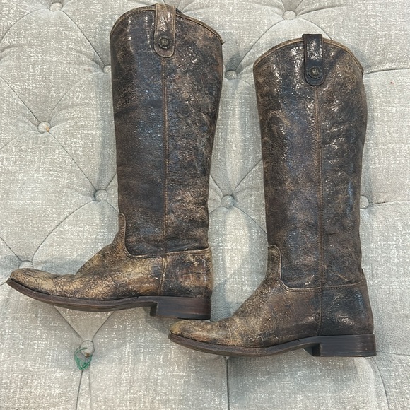 Frye distressed leather boots size 6 - Picture 3 of 6